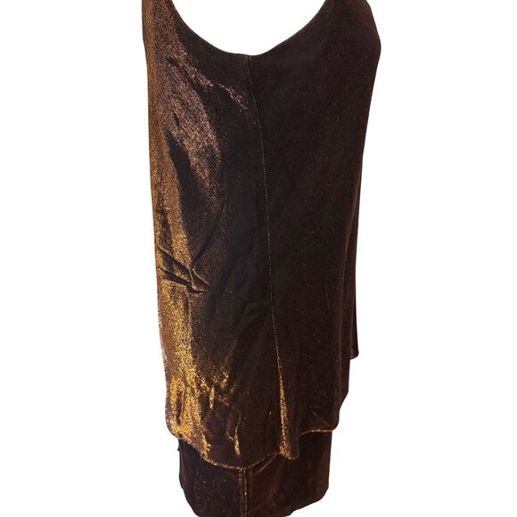 VTG Patra Petite formal Dance 6 Iridescent Brown Copper NWT Vintage Dark Fairy - Picture 2 of 11